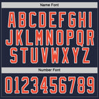 Custom Navy Orange-White Hockey Jersey photo 3