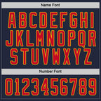 Custom Navy Red-Gold Hockey Jersey photo 3