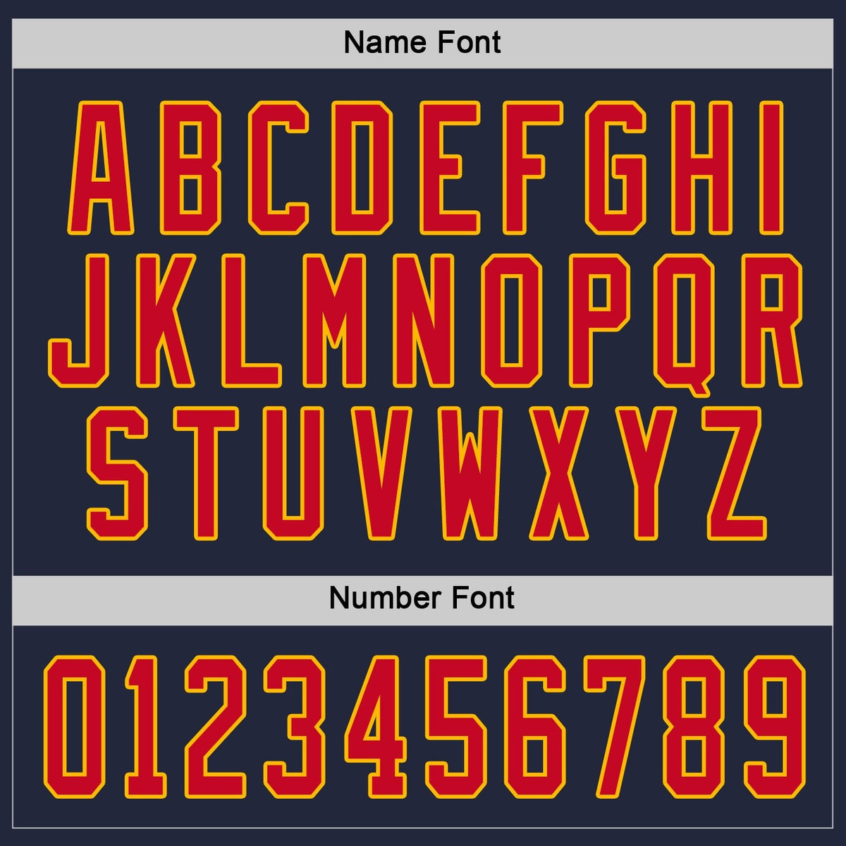 Custom Navy Red-Gold Hockey Jersey photo 3