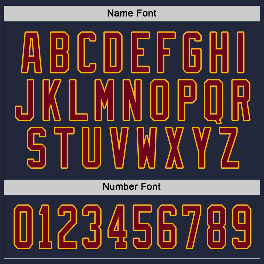 Custom Navy Maroon-Gold Hockey Jersey photo 3