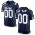 Custom Navy White Mesh Authentic Football Jersey