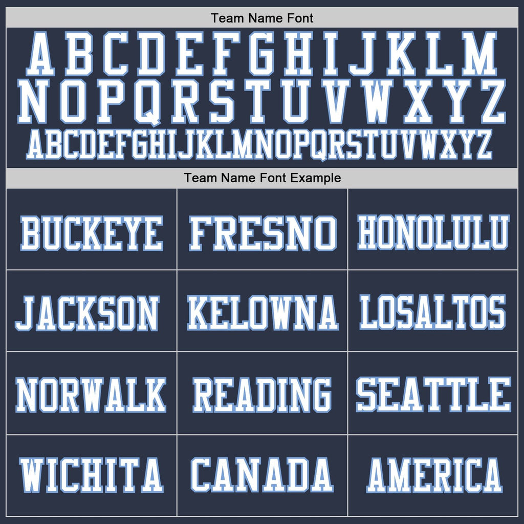 Custom Navy Light Blue-White Mesh Authentic Football Jersey photo 2