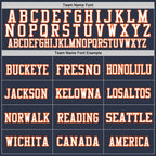 Custom Navy Orange-White Mesh Authentic Football Jersey photo 2