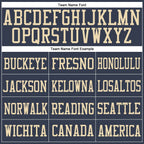 Custom Navy Vintage USA Flag-Cream Mesh Authentic Football Jersey photo 2