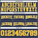 Custom Stitched Navy Gold-White Football Pullover Sweatshirt Hoodie photo 3