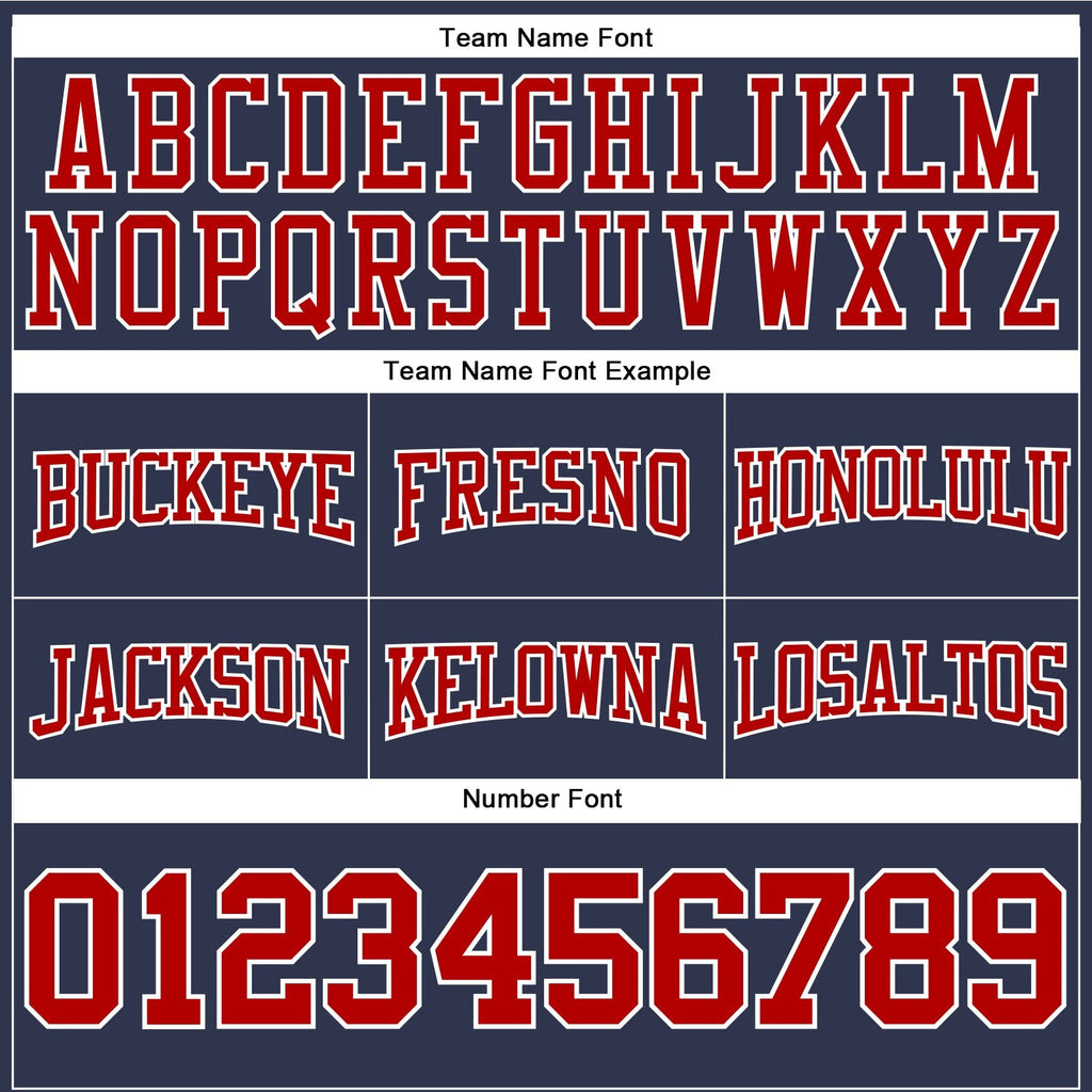 Custom Stitched Navy Red-White Football Pullover Sweatshirt Hoodie photo 3
