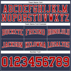 Custom Stitched Navy Red-White Football Pullover Sweatshirt Hoodie photo 3