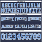 Custom Stitched Navy Light Blue-White Football Pullover Sweatshirt Hoodie photo 3