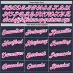Custom Navy Pink-White Performance T-Shirt photo 2