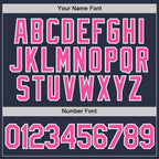 Custom Navy Pink-White Performance T-Shirt photo 3