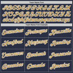 Custom Navy Old Gold-White Performance T-Shirt photo 2