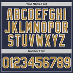 Custom Navy Old Gold-White Performance T-Shirt photo 3