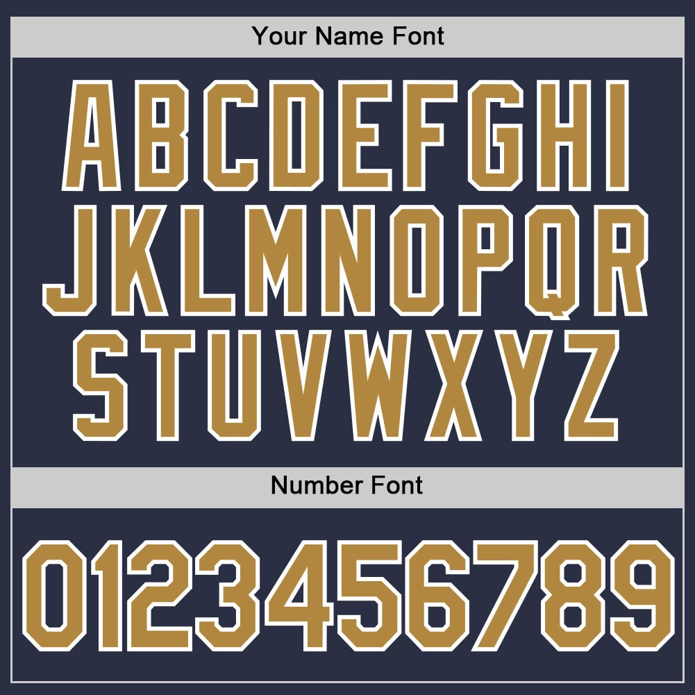 Custom Navy Old Gold-White Performance T-Shirt photo 3