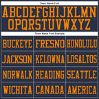 Custom Navy Bay Orange Mesh Authentic Football Jersey photo 2