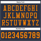 Custom Navy Bay Orange Mesh Authentic Football Jersey photo 3