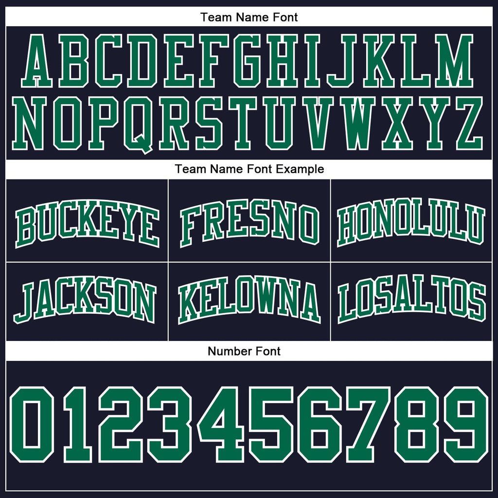 Custom Navy Kelly Green-White Authentic Throwback Basketball Shorts photo 2