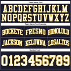Custom Navy White-Gold Authentic Throwback Basketball Shorts photo 2
