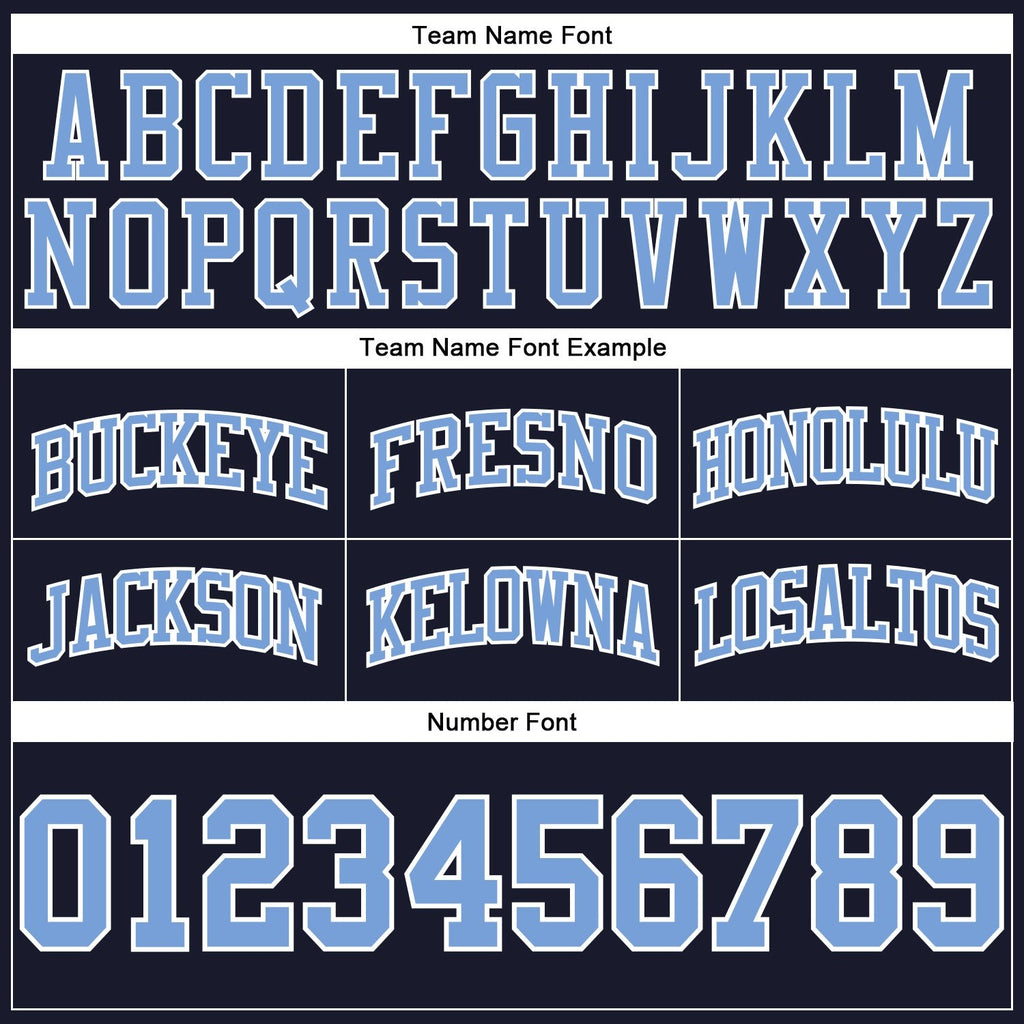 Custom Navy Light Blue-White Authentic Throwback Basketball Shorts photo 2