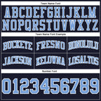 Custom Navy Light Blue-White Authentic Throwback Basketball Shorts photo 2