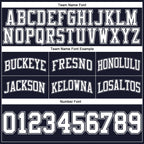 Custom Navy White-Gray Authentic Throwback Basketball Shorts photo 2