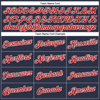 Custom Navy Red-White Performance T-Shirt photo 2