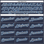 Custom Navy Powder Blue-White Performance T-Shirt photo 2