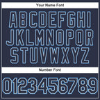Custom Navy Powder Blue-White Performance T-Shirt photo 3