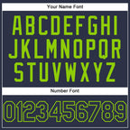 Custom Navy Neon Green Performance T-Shirt photo 3