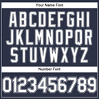 Custom Navy White-Gray Performance T-Shirt photo 3