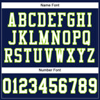 Custom Navy White-Neon Green Mesh Authentic Football Jersey photo 3