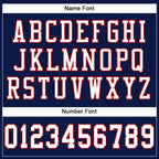 Custom Navy White-Red Mesh Authentic Football Jersey photo 3