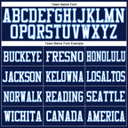 Custom Navy White-Powder Blue Mesh Authentic Football Jersey photo 2