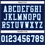 Custom Navy White-Powder Blue Mesh Authentic Football Jersey photo 3