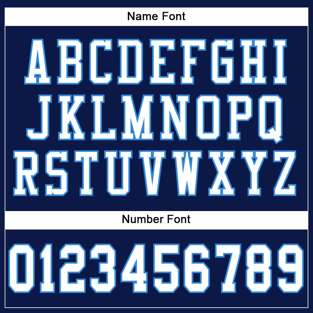 Custom Navy White-Powder Blue Mesh Authentic Football Jersey photo 3