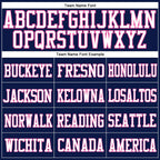 Custom Navy White-Pink Mesh Authentic Football Jersey photo 2