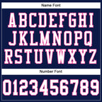 Custom Navy White-Pink Mesh Authentic Football Jersey photo 3