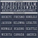 Custom Navy Gray Mesh Authentic Football Jersey photo 2
