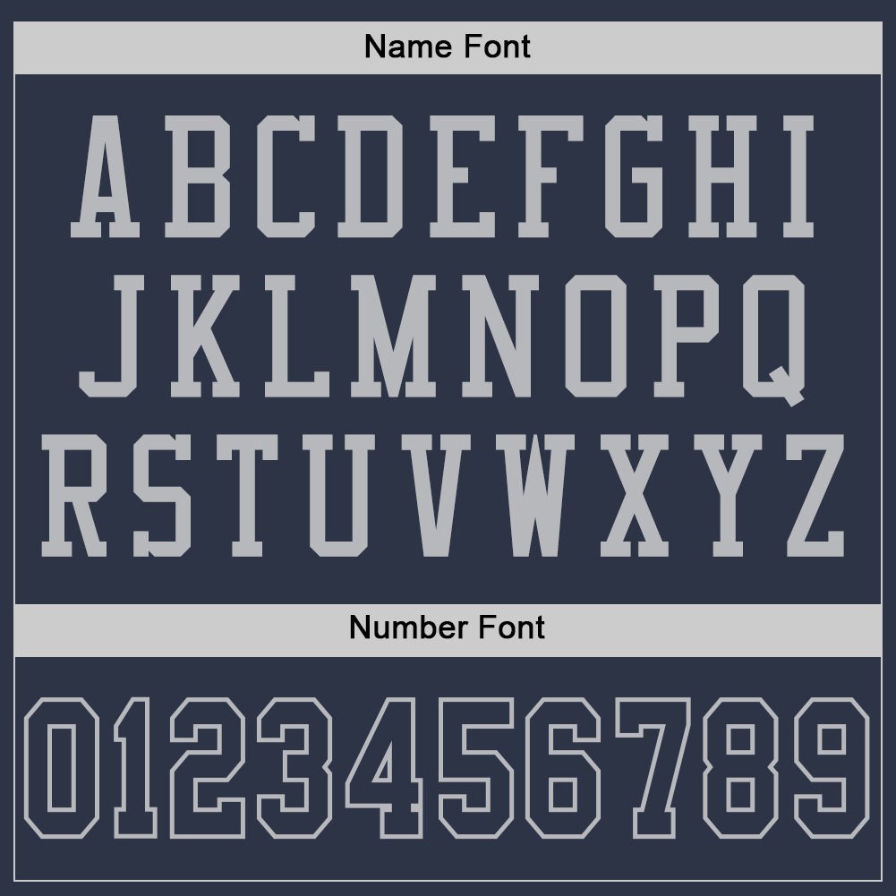Custom Navy Gray Mesh Authentic Football Jersey photo 3