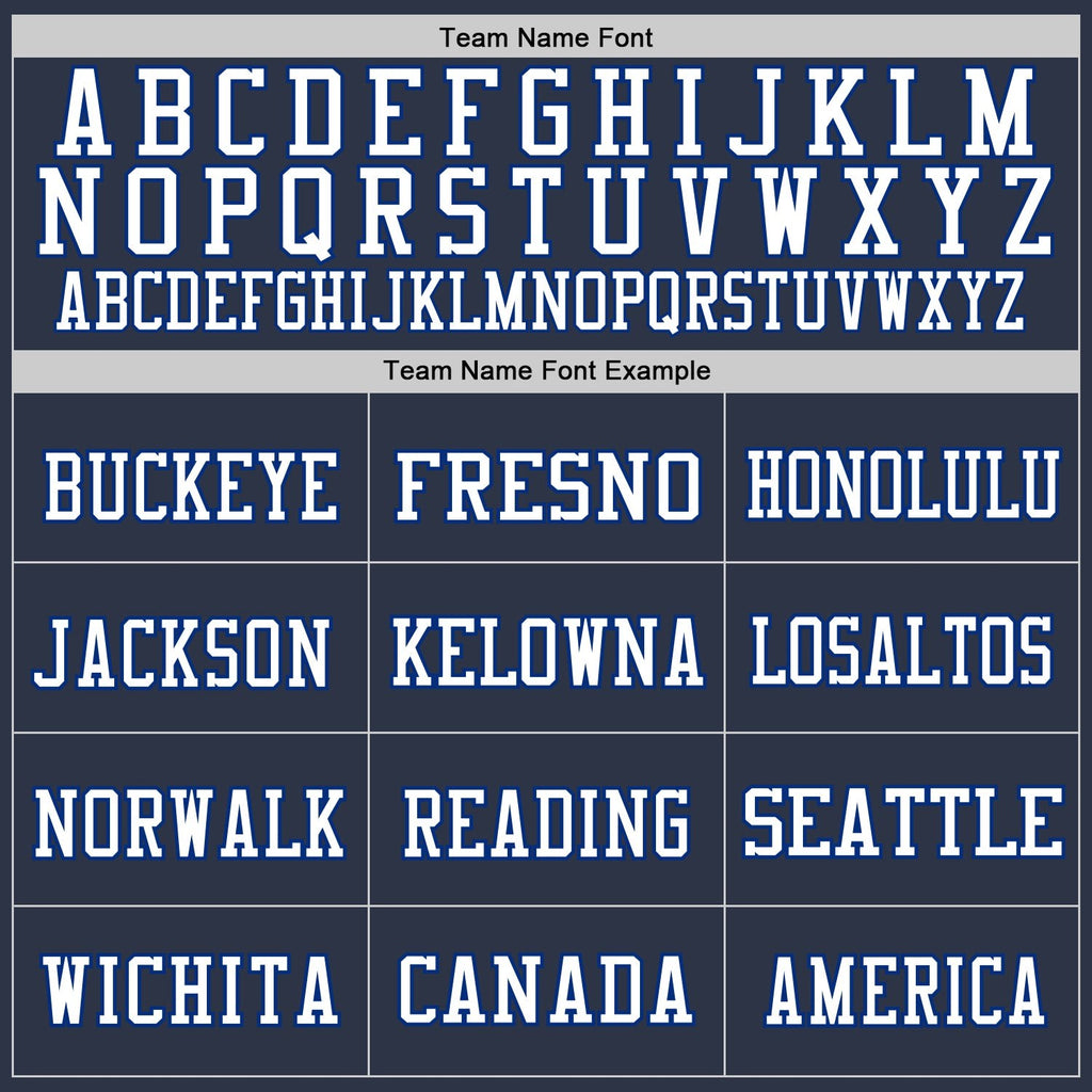 Custom Navy Royal-White Mesh Authentic Football Jersey photo 2
