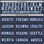 Custom Navy Royal-White Mesh Authentic Football Jersey photo 2
