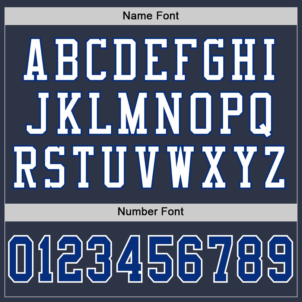 Custom Navy Royal-White Mesh Authentic Football Jersey photo 3