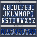 Custom Navy Royal-White Mesh Authentic Football Jersey photo 3