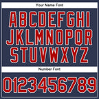 Custom Stitched Navy Red-White Sports Pullover Sweatshirt Hoodie photo 5