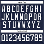 Custom Navy White Hockey Lace Neck Jersey photo 4