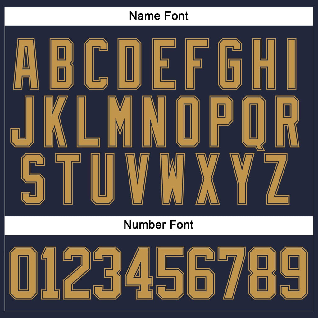 Custom Navy Old Gold Hockey Jersey photo 4