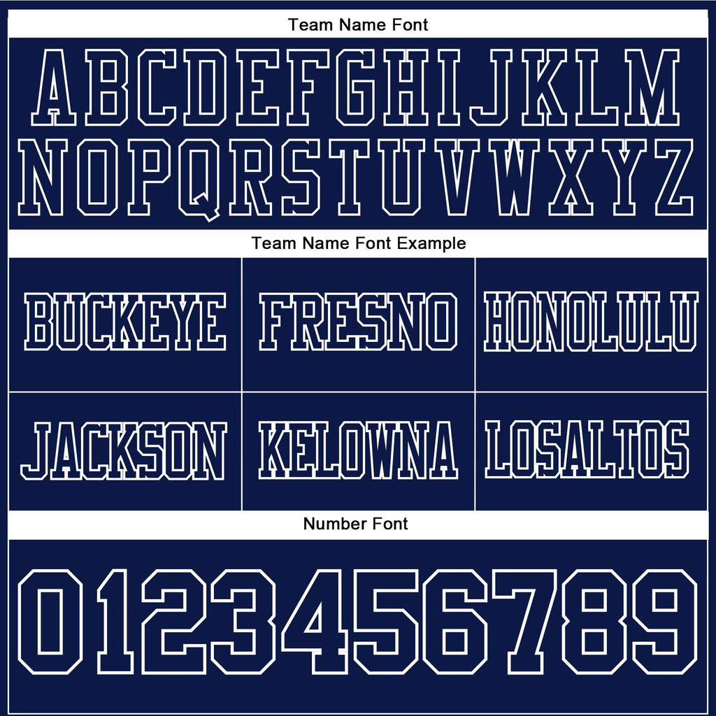 Custom Navy White Authentic Football Jersey photo 4