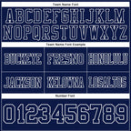 Custom Navy White Authentic Football Jersey photo 4