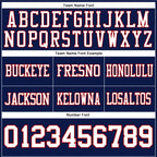 Custom Navy White-Red Authentic Football Jersey photo 4