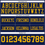 Custom Navy Gold Authentic Football Jersey photo 4