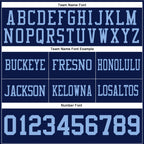 Custom Navy Light Blue Authentic Football Jersey photo 3